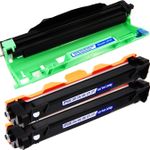 3 stück Brother TN1050 / DR1050 schwarz toner & trommel (Ink Hero)