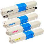 4 stück Oki C301, C321 toner (Ink Hero)