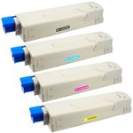 4 stück Oki C5850, C5950, MC560 toner (Ink Hero)