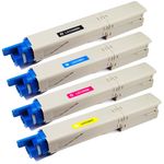 4 stück Oki C3300, C3400, C3600 toner (Ink Hero)