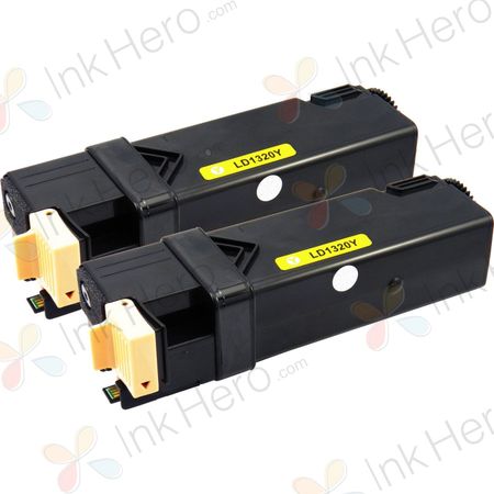 2 stück Dell 593-10260 (PN124 / KU054) gelb XL toner (Ink Hero)