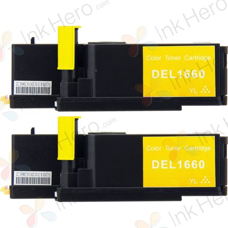 2 stück Dell 593-11037 (N51XP) gelb toner (Ink Hero)