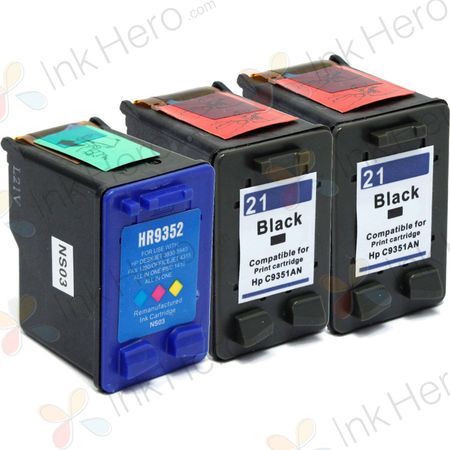 3 stück HP 21 & 22 tintenpatronen (Ink Hero)