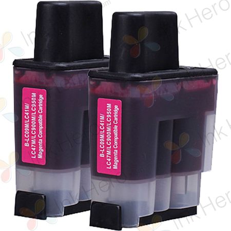 2 stück Brother LC900M magenta tintenpatronen (Ink Hero)