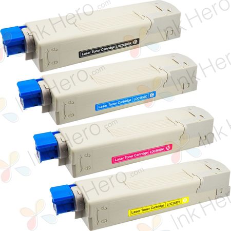 4 stück OkiData C5650 / C5750 XL toner (Ink Hero)