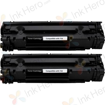 2 stück Canon 728 schwarz toner (Ink Hero)