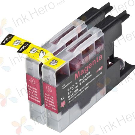 2 stück Brother LC1280XL magenta tintenpatronen (Ink Hero)