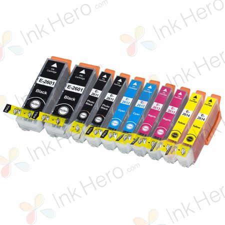 10 stück Epson 26 XL tintenpatronen (Ink Hero)