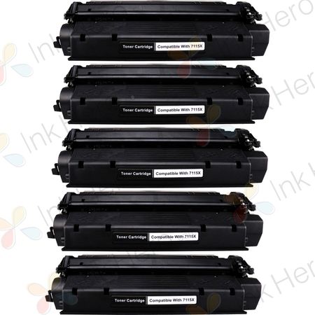 5 stück HP 15X (C7115X) schwarz XL toner (Ink Hero)