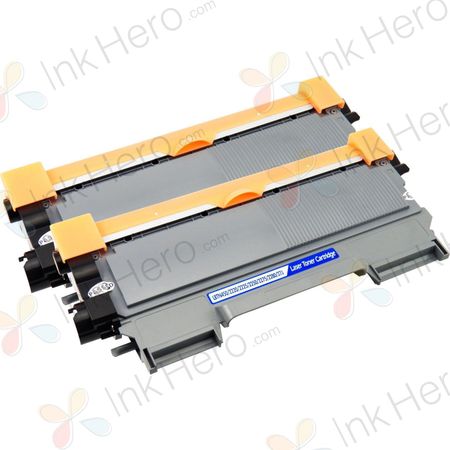 2 stück Brother TN2220 (TN2210) schwarz XL toner (Ink Hero)