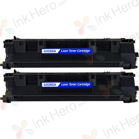 2 stück HP 80A (CF280A) schwarz toner (Ink Hero)