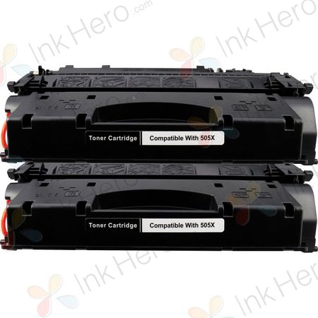 2 stück HP 05X (CE505X) schwarz XL toner (Ink Hero)