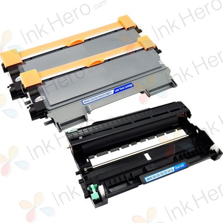 3 stück Brother TN2220 / DR2200 XL toner & trommel (Ink Hero)