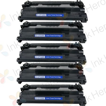 5 stück HP 26X (CF226X) schwarz XL toner (Ink Hero)