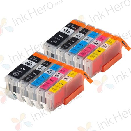 10 stück Canon PGI-580XXL & CLI-581XXL XXL tintenpatronen (Ink Hero)