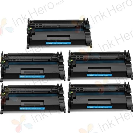 5 stück HP 26A (CF226A) schwarz toner (Ink Hero)