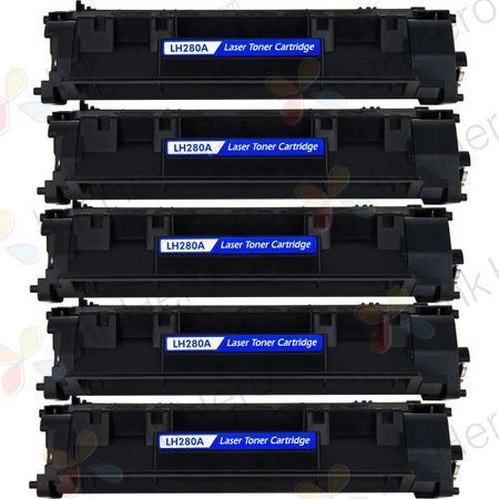 5 stück HP 80A (CF280A) schwarz toner (Ink Hero)