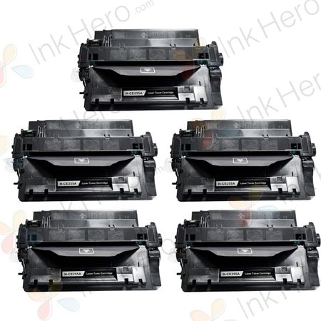 5 stück HP 55A (CE255A) schwarz toner (Ink Hero)