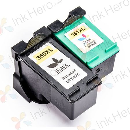 2 stück HP 350XL / HP 351XL tintenpatronen (Ink Hero)