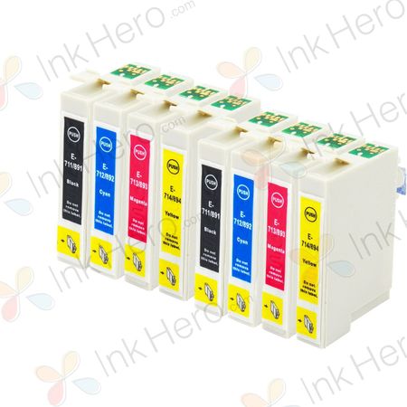 8 stück Epson T0715 tintenpatronen (Ink Hero)