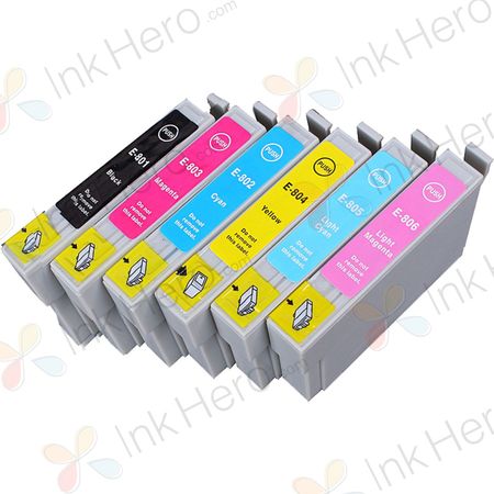 6 stück Epson T0807 tintenpatronen (Ink Hero)