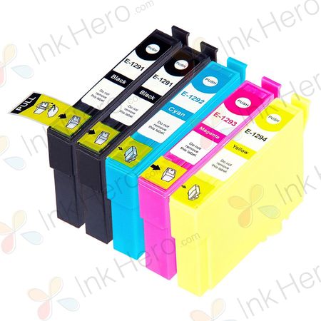 5 stück Epson T1285 tintenpatronen (Ink Hero)