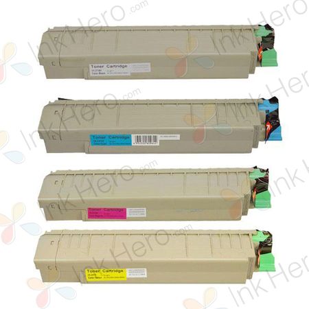 4 stück Oki C810, C810N, C830, C830N toner (Ink Hero)