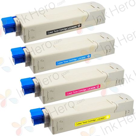 4 stück Oki C5600, C5700 toner (Ink Hero)