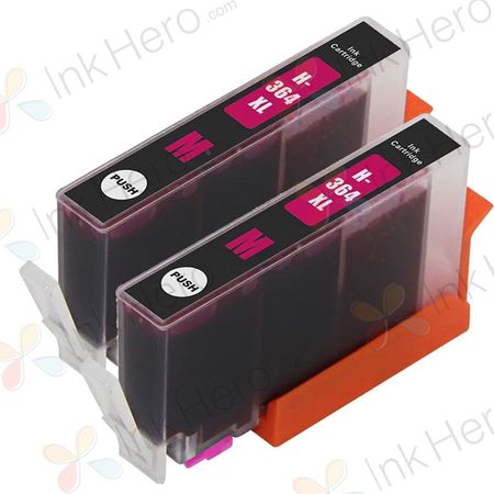 2 stück HP 364XL (CB324EE) magenta XL tintenpatronen (Ink Hero)