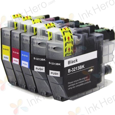 5 stück Brother LC3213 XL tintenpatronen (Ink Hero)