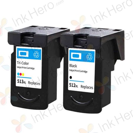 2 stück Canon PG-512 / CL-513 tintenpatronen (Ink Hero)