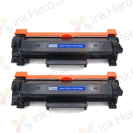 2 stück Brother TN2420 schwarz XL toner (Ink Hero)