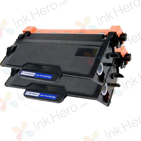 2 stück Brother TN3480 schwarz XL toner (Ink Hero)