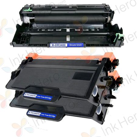 3 stück Brother TN3480 / DR3400 XL toner & trommel (Ink Hero)